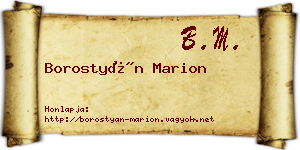 Borostyán Marion névjegykártya